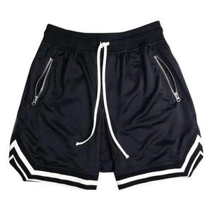 Shorts de sport pour homme, poids lourd, gris, tendance, décontracté, imprimé, personnalisable, OEM, spandex, anti-techniques, logo, style superposé, temps - Product Image 1