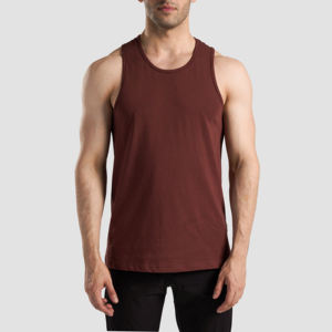 <b>Oversized</b> Men's Cotton Workout Gym Tank <b>Top</b> Sleeveless Shirts Custom Logo Loose Fit Tees - Product Image 1