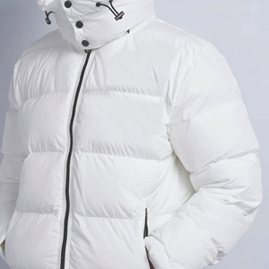 Chaqueta de Plumón Personalizada para Hombre, Diseño de Invierno, Chaqueta Acolchada con Cierre, Abrigo de Plumón Grueso para Hombre - Product Image 5