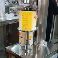 Machine de scellage semi-automatique pour boîtes de conserve et bocaux en plastique, scelleuse manuelle à prix d'usine