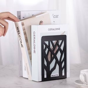 Metal Book Ends Universal Premium Bookends for <b>Shelves</b> Non-Skid Bookend <b>Heavy</b> <b>Duty</b> Metal Book Stopper for Books - Product Image 4