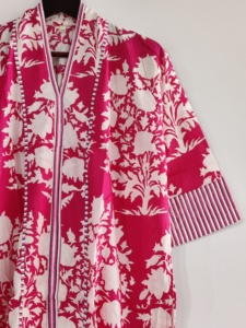 Femmes décontracté intelligent Style décontracté Mini longueur robe imprimé fleuri 3/4 manches vêtements de nuit légers taille naturelle lavable - Product Image 4