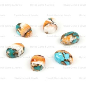 Cuarzo Natural de Ostra Espinosa 13x18mm, Cabujón Ovalado Liso de Fondo Plano Calibrado para Fabricación de Joyas Sueltas - Product Image 4