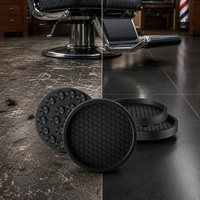 Tapis de chaise en caoutchouc alvéolé antidérapant, protection de sol anti-rayures, patins à ventouse pour pieds de mobilier de barbier et de fleuriste