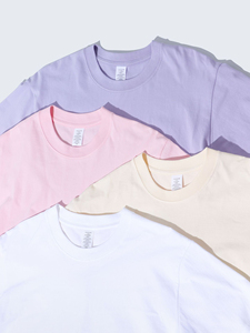 Venta al por mayor 230G 100% algodón camiseta suelta Color sólido moda manga corta lienzo ODM suministro - Product Image 3