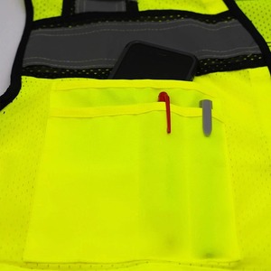 Logo personnalisé Gilet de sécurité pour la construction Vêtements réfléchissants Gilet de sécurité haute visibilité avec réflecteur avec poche haute visibilité pour l'hiver - Product Image 4