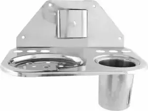 Soporte para cepillo de dientes de acero hecho a mano, soporte para pasta dental, limpiador Facial, diseño para ducha, decoración del hogar y Hotel - Product Image 3