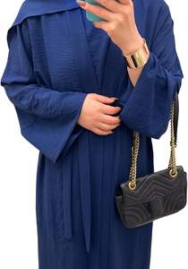 Abaya de Dubaï de haute qualité, Pakistan, femmes adultes, cadeau de l'Aïd, Ramadan, prières, tenue modeste musulmane, longueur au sol, manches courtes/longues - Product Image 4