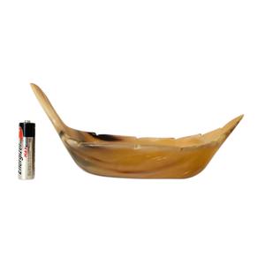 Cuenco de cuerno de búfalo hecho a mano, forma aleatoria, tamaño de superficie brillante, cuernos de vaca de buey, tonos naturales, Decoración de mesa, cuencos de mesa central - Product Image 3