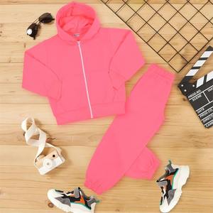 Customized Tracksuit Hoodie with Sports Joggers <b>Jogging</b> Sweatpants Activewear Set Children Girls - Product Image 3