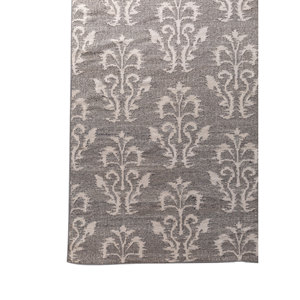 Indusbar Abstract Floral Wool <b>Rugs</b> Grey & <b>Black</b> Flat Weaves Rectangle Kilim Jute for Home Floor Model Dwrm-60 - Product Image 4