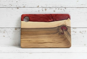 Tabla de Cortar de Resina y Madera Maciza de Primera Calidad para Uso en la Cocina |   Tabla de cortar natural hecha a mano, apta para lavavajillas, de forma rectangular para - Product Image 5