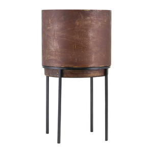 Macetero nórdico de bronce, soporte de hierro, estilo americano, de lujo, para decoración de jardín, Hotel y casa - Product Image 1