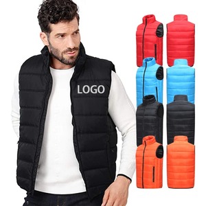 Gilet de haute qualité pour homme, veste d'hiver à col montant, grande taille, logo personnalisable imprimé, gilet chaud sans manches pour bricolage - Product Image 1