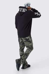 เสื้อกันหนาวมีฮู้ดผ้าคอตตอนสำหรับผู้ชายโอเวอร์ไซส์ซิปรูดซิป100% ลำลองแนวสตรีทแวร์พิมพ์ลายกราฟิกแบบกำหนดเองได้ - Product Image 2