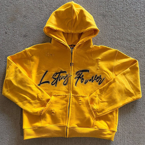 Sweats à capuche décontractés épais en molleton avec strass imprimés sweats à capuche vierges en coton Boxy personnalisés sweats à capuche unisexe chauds et lourds - Product Image 1