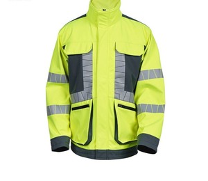 Vêtements de travail d'hiver fluorescents, chauds et imperméables pour hommes, vêtements de sécurité réfléchissants pour la route, support en polaire haute visibilité en usine - Product Image 1