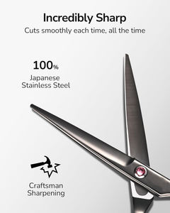 Ciseaux de coiffure professionnels droits et tranchants en acier inoxydable pour droitiers, 6,5 pouces, pour salon de coiffure - Product Image 5