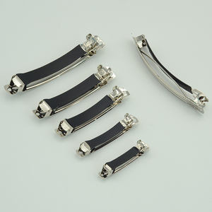 5Cm 6Cm 7Cm 8Cm 10Cm Gekrulde Randen Drie Delen Metalen Franse Haarspeldjes Met Rubberen Buis Clip Frankrijk Snap Metalen Haarspeldjes - Product Image 3