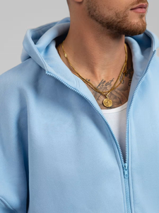 Nuevo Chándal Informal con Capucha para Invierno, Unisex, 100% Algodón, Felpa, Cremallera Completa, Cortavientos, Transpirable, con Dos Bolsillos Laterales, por RSW - Product Image 3