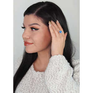 Anillo A3shop Vintage Único en Oro Rosa y Acero Inoxidable Chapado en Oro de 18K, Anillo de Moda con Incrustaciones - Product Image 3