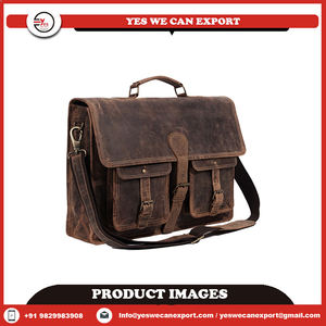 Bandolera de cuero genuino Unisex Vintage doble bolsillo bandolera Sling diseño inspirado bohemio ocio fabricante directo - Product Image 2