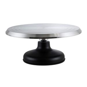 Wedding Metal Cake Stand Tray Polish Silver Luxury Turntable Dessert Pedestal Stand Cake & Fruit Decorating Tools & Accessories - Product Image 1