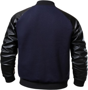 OEM Factory Wool <b>Leather</b> Sleeves Bomber <b>Jacket</b> Unisex Get Get Custom Design Wholesale <b>Retro</b> Spring Waterproof Windproof - Product Image 6