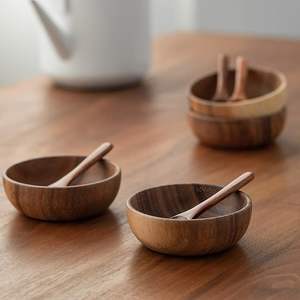 Cuenco de madera elegante de alta calidad con hermoso diseño para cocina para ensaladas a precio muy bajo por HF CRAFTS - Product Image 2