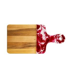Newest Design <b>Wood</b> & Resin Cheese Board High Quality Round Chopping Board Cheese Serving Board Handmade Durable Easy Dishwasher - Product Image 5