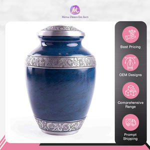 Precio de mercado asequible Ampliamente vendiendo urnas de cremación de aluminio de lujo de diseño real para mantener las cenizas humanas de la India - Product Image 4