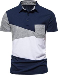 Camiseta Casual Transpirable de Algodón/Spandex para Hombre, con Cuello Sólido y Diseño de Paneles, Personalizable con Logotipo OEM, Bordado o Impresión - Product Image 5