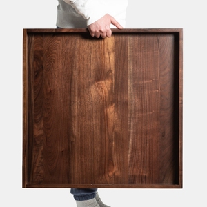 Top Selling Wooden Tray <b>Set</b> in Deep Brown Color With <b>Square</b> Shape and Elegant Design Perfect for Serving and Displaying - Product Image 1