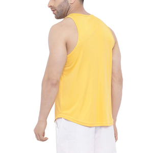 Débardeur de gymnastique pour hommes en gros 100% coton respirant léger Fitness chemise d'entraînement col rond course sans manches gilet de sport - Product Image 2