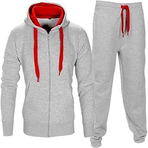 Chándal de dos piezas sólido de talla grande para hombre de alta calidad Logo personalizable 100% algodón cómodo entrenamiento Fitness moda invierno - Product Image 6