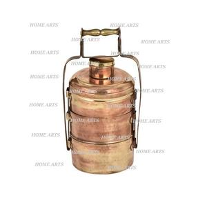 Boîte à lunch classique à 3 étages, couleur or laiton, boîte à bento ronde, taille personnalisée, boîte à lunch - Product Image 6