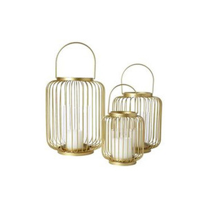 Juego de 3 farolillos colgantes de pared de materiales naturales, decoración navideña, diseño de lujo, portavelas, uso de farol para Centro Comercial - Product Image 6