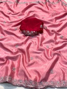 ที่มีคุณภาพดีที่สุด Saree ผ้าไหม6.30เมตรตัดผลิตในราคา-สำหรับสาวๆ - Product Image 3