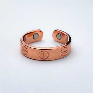 2024 à la mode en gros chrétien célèbre bijoux non enduit solide pur large bague en cuivre pour hommes et femmes deux tons 22 Cm bague - Product Image 4