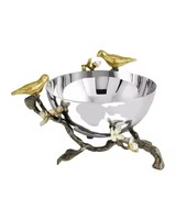 Juego de 3 juntas de acero inoxidable y latón para servir, Decoración de mesa de comedor, cuenco para servir, cuenco para servir para nueces, aperitivos, ensalada, etc.