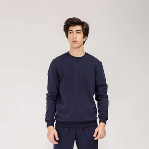 Sweat-shirt personnalisé pour homme en molleton 100 % coton épais pour l'hiver, service OEM, logo personnalisé imprimé, col rond, épaules tombantes, livraison rapide - Product Image 5