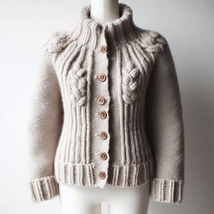 Experimente la comodidad y el estilo inigualables con nuestra chaqueta de cuello alto de lana merino Premium, esencial para el invierno transpirable y a prueba de viento - Product Image 4