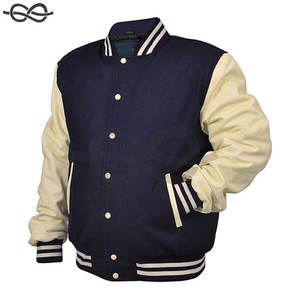 Logotipo personalizado de alta calidad Chenille bordado Patchwork Streetwear invierno Bomber Letterman hombres chaqueta de cuero Varsity para hombres - Product Image 6