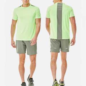 Conjunto de Camiseta y Pantalones Cortos de Algodón 100% con Diseño Personalizado, Ropa Deportiva Estilo Urbano, Impresión Serigráfica, Secado Rápido y Transpirable para Hombre - Product Image 1