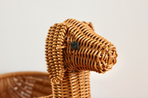 Attractive Woven Rattan Dog <b>Basket</b> Egg Storage Woven Fruit Bowl Dog Woven <b>Basket</b> Rattan <b>Basket</b> Woven Fruit Bowl Animal Container - Product Image 4