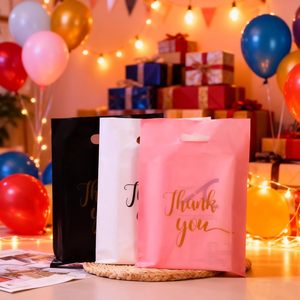 Bolsas de Regalo para Fiestas y Compras con Asas, 25x35cm, Bolsas de Regalo Reutilizables para Empresas, Color Rosa Dorado - Product Image 4