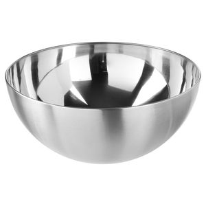 Bol de service rond en métal argenté de haute qualité avec poignées décoratives, idéal pour la décoration, les salades et les fruits. - Product Image 6
