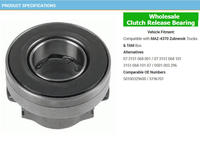 Rodamiento de Desembrague KZI-3 3151068001 3151068101 Compatible con Camiones y Autobuses MAZ TAM 73151068101 5196701