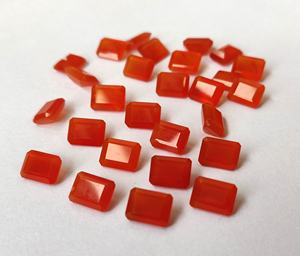 คาร์เนเลียนสีส้มธรรมชาติทรงแปดเหลี่ยม4x6มม. ตัดเหลี่ยมเพชรพลอย-ส้มคาร์เนเลียนที่มีคุณภาพสูง - Product Image 2