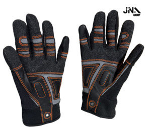 Cuero Alto Impacto Resistente Construcción Invierno Protección de manos Mecánico Guantes DE TRABAJO Sintético reforzado - Product Image 3